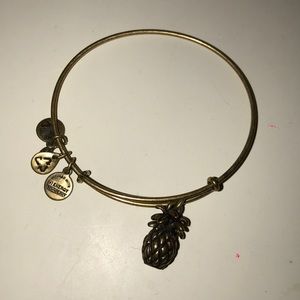 gold pineapple alex and ani bracelet